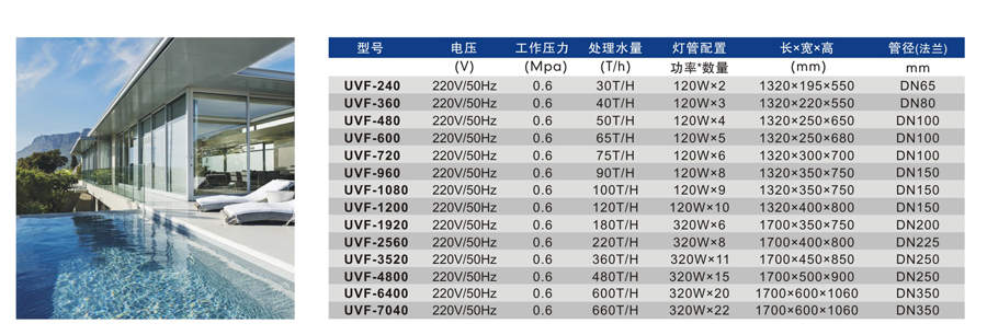 紫外线消毒器 游泳池设备
